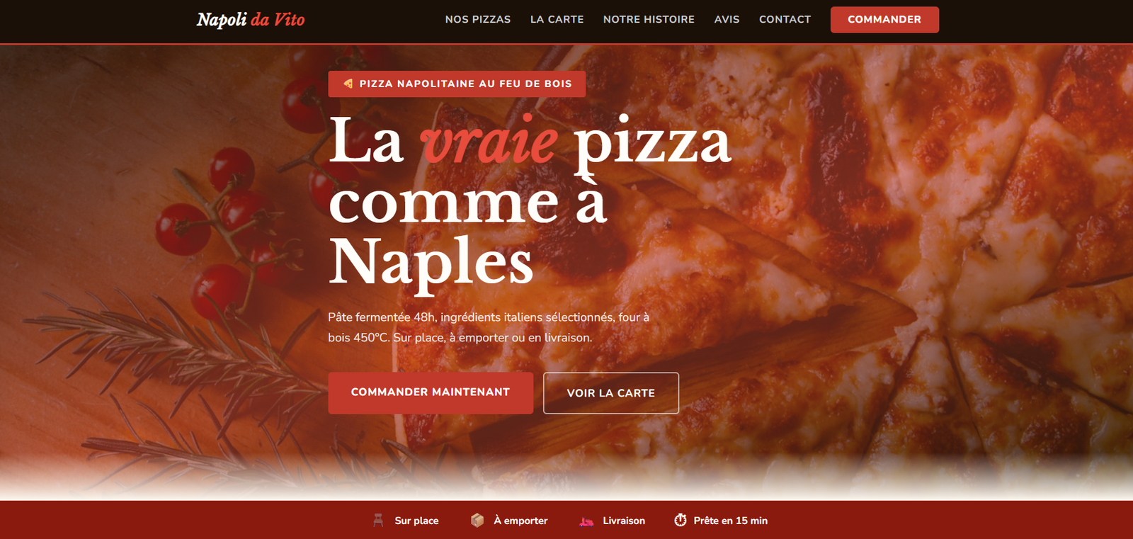 Site internet pour restaurant pizzeria — Napoli da Vito